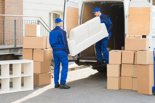 Van loading during a professional removals service
