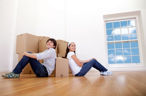 Prepared household items packed for removal truck hire in Tooting
