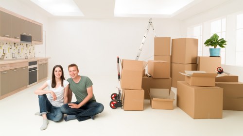 Reusable furniture and donated items prepared for charity collection