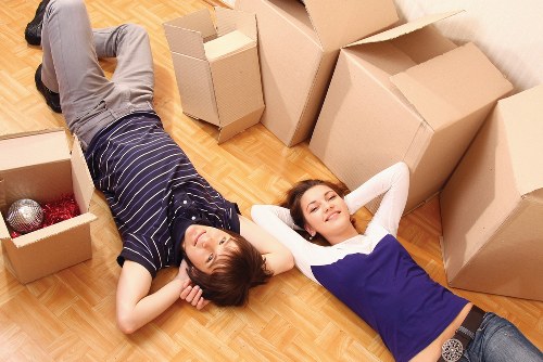 Packed moving van ready for flat removals in Tooting