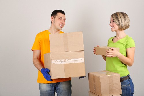 Packed removal van prepared for moving day in Tooting